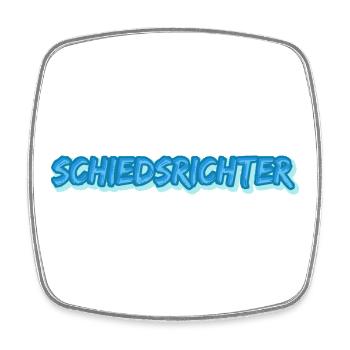 Comic Schiedsrichter - Viereckiger Kühlschrankmagnet - Weiß - Vorne
