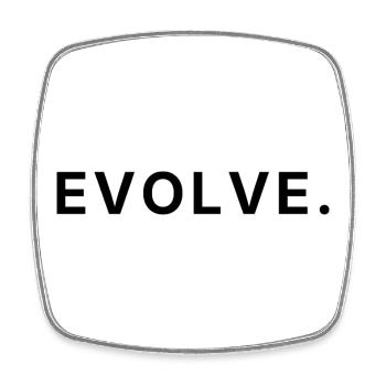 Evolve - Croissance et Changement - Magnet carré - blanc - Devant
