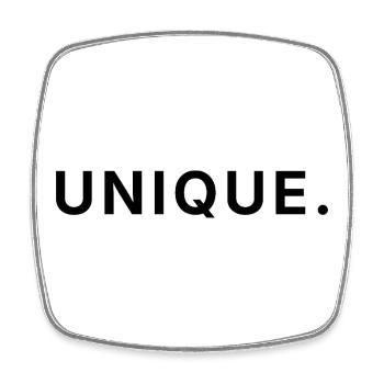Unique - Soyez vous-même - Magnet carré - blanc - Devant