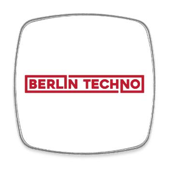 Berlin Techno Hard Dark Rave - Magnet carré - blanc - Devant