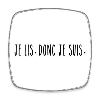 Je Voyage Donc Je Suis - Humour - Magnet carré - blanc - Devant