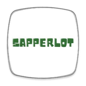 Sapperlot - Vocabulaire - Mots oubliés - Magnet carré - blanc - Devant