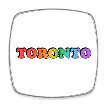 Toronto LGBTQ Rainbow - Magnet carré - blanc - Devant