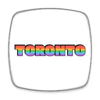 Toronto LGBTQ Rainbow - Magnet carré - blanc - Devant