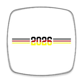 2026 Germany Flag - Square fridge magnet - white - Front