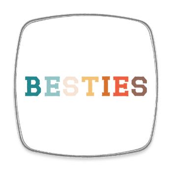 Meilleures amies - Magnet carré - blanc - Devant