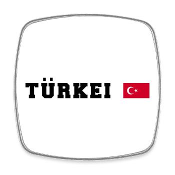 Türkei T-Shirt - Viereckiger Kühlschrankmagnet - Weiß - Vorne