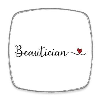 Beautician - Square fridge magnet - white - Front