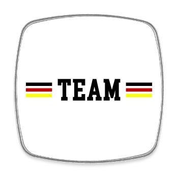Team Deutschland Fahne - Viereckiger Kühlschrankmagnet - Weiß - Vorne