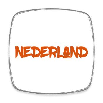 Niederlande - Nederland - Netherlands - Lion Löwe - Viereckiger Kühlschrankmagnet - Weiß - Vorne