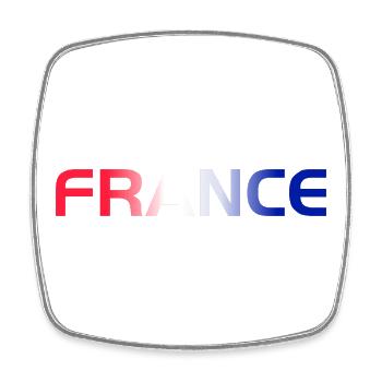 France Football Flag Shirt Soccer Shirt French Tee - Viereckiger Kühlschrankmagnet - Weiß - Vorne