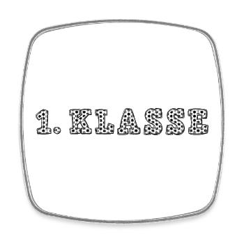 1. Klasse Einschulung Erstklässler Fußball - Viereckiger Kühlschrankmagnet - Weiß - Vorne