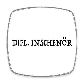 Dipl. Inschenör Wortwitz Humorvoll - Viereckiger Kühlschrankmagnet - Weiß - Vorne