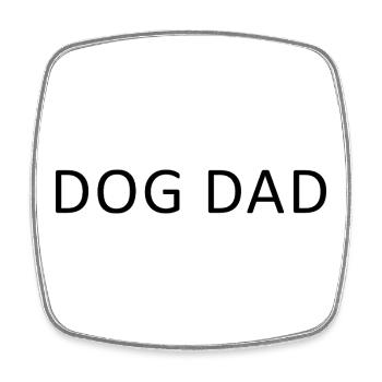 Minimalistischer Hunde-Papa, lustiger Hunde-Papa f - Viereckiger Kühlschrankmagnet - Weiß - Vorne