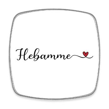 Hebamme mit Herz - Viereckiger Kühlschrankmagnet - Weiß - Vorne
