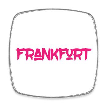 Francfort - Main - Hesse - Römer - Höchst - Magnet carré - blanc - Devant