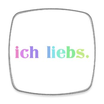 Ich liebs - Viereckiger Kühlschrankmagnet - Weiß - Vorne