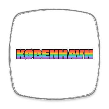 Kbenhavn LGBTQ Rainbow Gay Pride Copenhagen - Square fridge magnet - white - Front