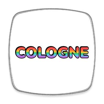 Cologne LGBTQ Rainbow Köln - Viereckiger Kühlschrankmagnet - Weiß - Vorne
