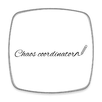 T-shirt de l’école des professeurs drôles du Coordinateur du Chaos - Magnet carré - blanc - Devant