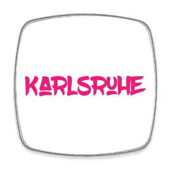 Karlsruhe - Baden-Wüttemberg - Durlach - Viereckiger Kühlschrankmagnet - Weiß - Vorne
