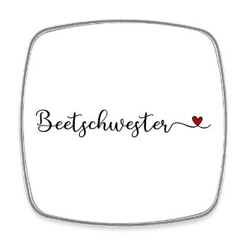 Beetschwester - lustiges Garten Design für Gärtner - Viereckiger Kühlschrankmagnet - Weiß - Vorne
