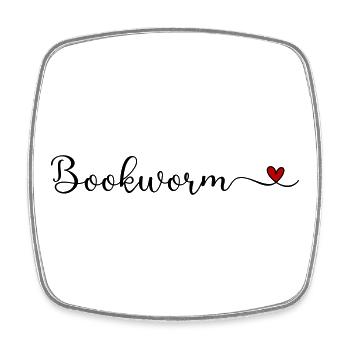 Bookworm - Square fridge magnet - white - Front