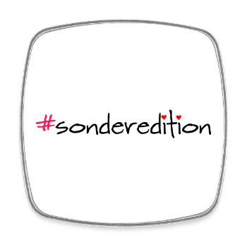Special Edition Hashtag Saying Shirt - Square fridge magnet - white - Front