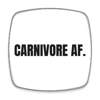 CARNIVORE | T-shirt Carnivore | Amateur de viande audacieux - Magnet carré - blanc - Devant
