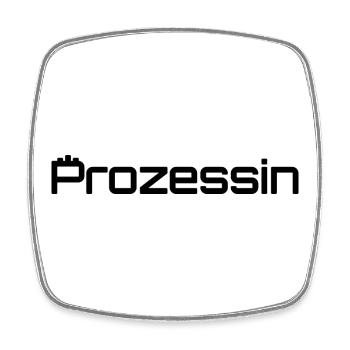 Prozessin = Prinzessin + Prozess - Viereckiger Kühlschrankmagnet - Weiß - Vorne