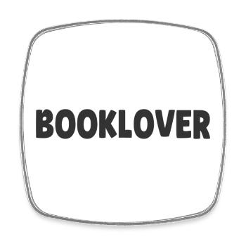 Amoureux des livres - Magnet carré - blanc - Devant