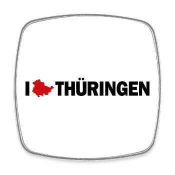 I love Thüringen - Viereckiger Kühlschrankmagnet - Weiß - Vorne