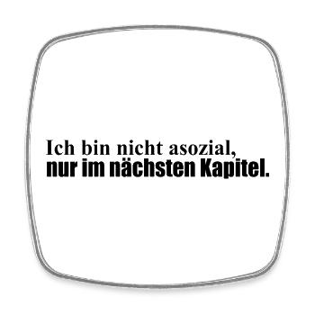 Nächstes Kapitel - Viereckiger Kühlschrankmagnet - Weiß - Vorne