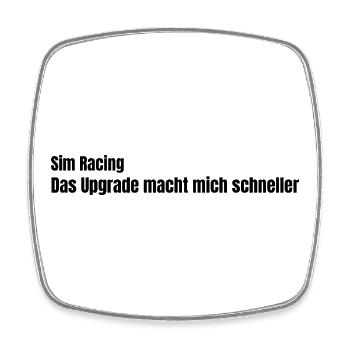 Das Upgrade macht mich schneller - Viereckiger Kühlschrankmagnet - Weiß - Vorne