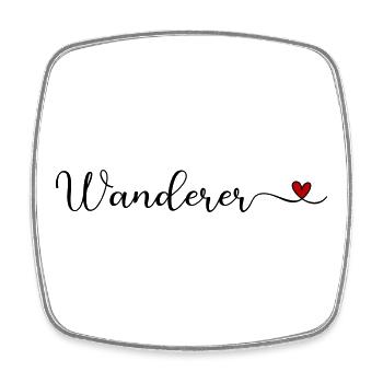 Wanderer - Viereckiger Kühlschrankmagnet - Weiß - Vorne