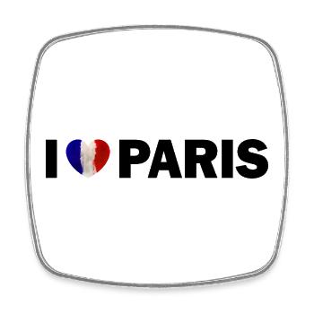J’adore Paris, France - Magnet carré - blanc - Devant