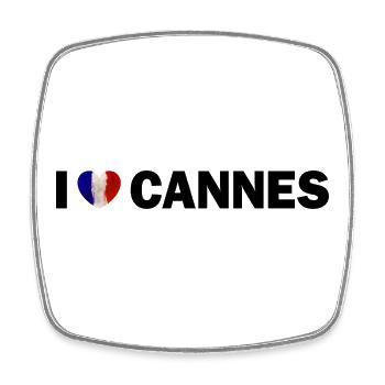 I love Cannes Frankreich - Viereckiger Kühlschrankmagnet - Weiß - Vorne