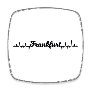 Die Frankfurter Fans - Viereckiger Kühlschrankmagnet - Weiß - Vorne