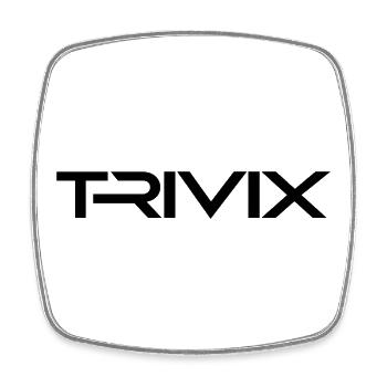TRIVIX Offizielles Merchandise | Elektronische Musik - Viereckiger Kühlschrankmagnet - Weiß - Vorne