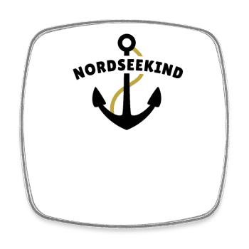 Nordseekind - Viereckiger Kühlschrankmagnet - Weiß - Vorne