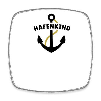 Hafenkind - Viereckiger Kühlschrankmagnet - Weiß - Vorne