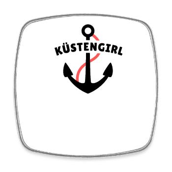 Küstengirl - Viereckiger Kühlschrankmagnet - Weiß - Vorne