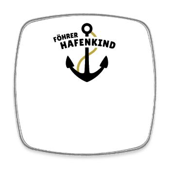 Föhrer Hafenkind - Viereckiger Kühlschrankmagnet - Weiß - Vorne