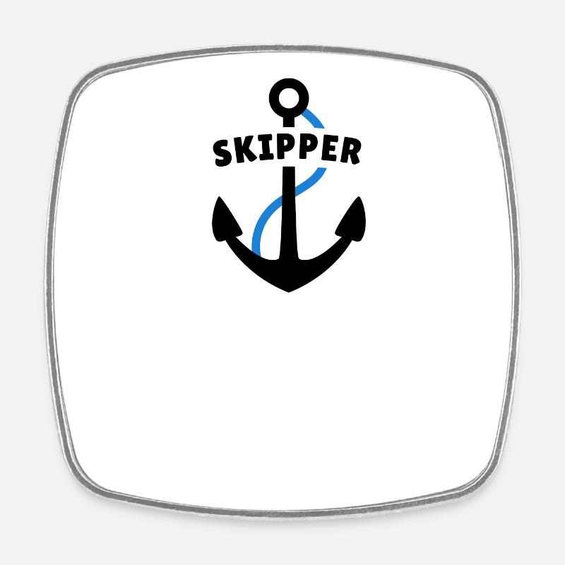 Skipper - Viereckiger Kühlschrankmagnet - Weiß