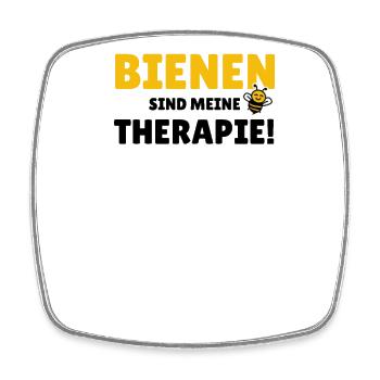 Bienen sind meine Therapie - Viereckiger Kühlschrankmagnet - Weiß - Vorne