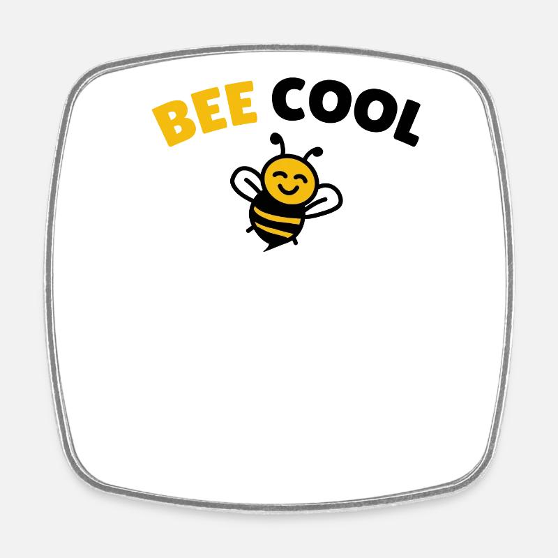 Bee cool - Magnet carré - blanc