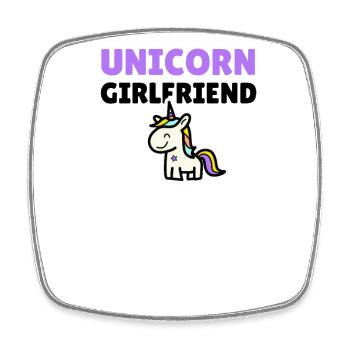 Unicorn Girlfriend - Square fridge magnet - white - Front