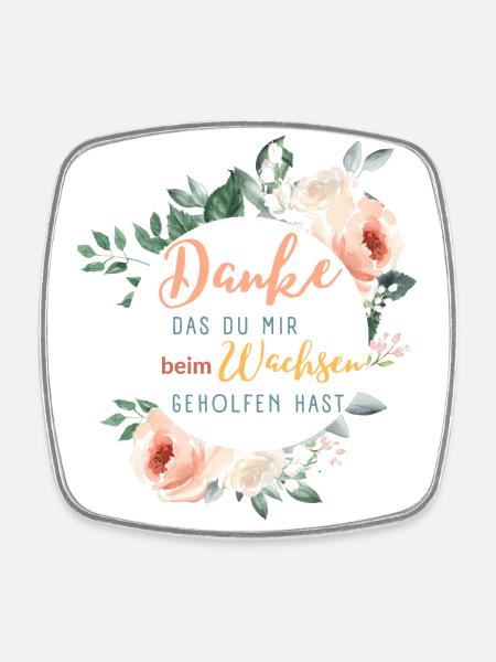 Danke das du mir beim Wachsen geholfen hast! - Viereckiger Kühlschrankmagnet - Weiß