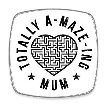 Völlig A-Labyrinth Mama - Viereckiger Kühlschrankmagnet - Weiß - Vorne