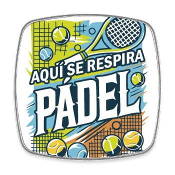 Du atmest PADEL - Viereckiger Kühlschrankmagnet - Weiß - Vorne